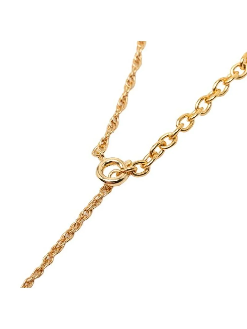 Dior Logo Chain Pendant Necklace Gold Plated - Picture 4 of 6